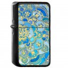 Blue Sapphire Mandalas - Oil Windproof Flip Top Black Lighters Briquet Encendedor EE