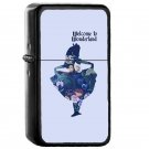Blue Alice In Wonderland - Oil Windproof Flip Top Black Lighters Briquet Encendedor EE