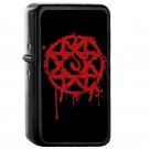 Blood Mark - Oil Windproof Flip Top Black Lighters Briquet Encendedor EE