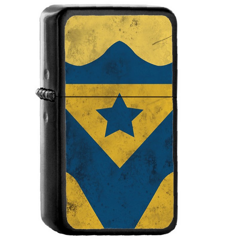 Booster Gold - Oil Windproof Flip Top Black Lighters Briquet Encendedor E2