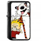 Calvin And Hobbes Cartoon - Oil Windproof Flip Top Black Lighters Briquet Encendedor E1
