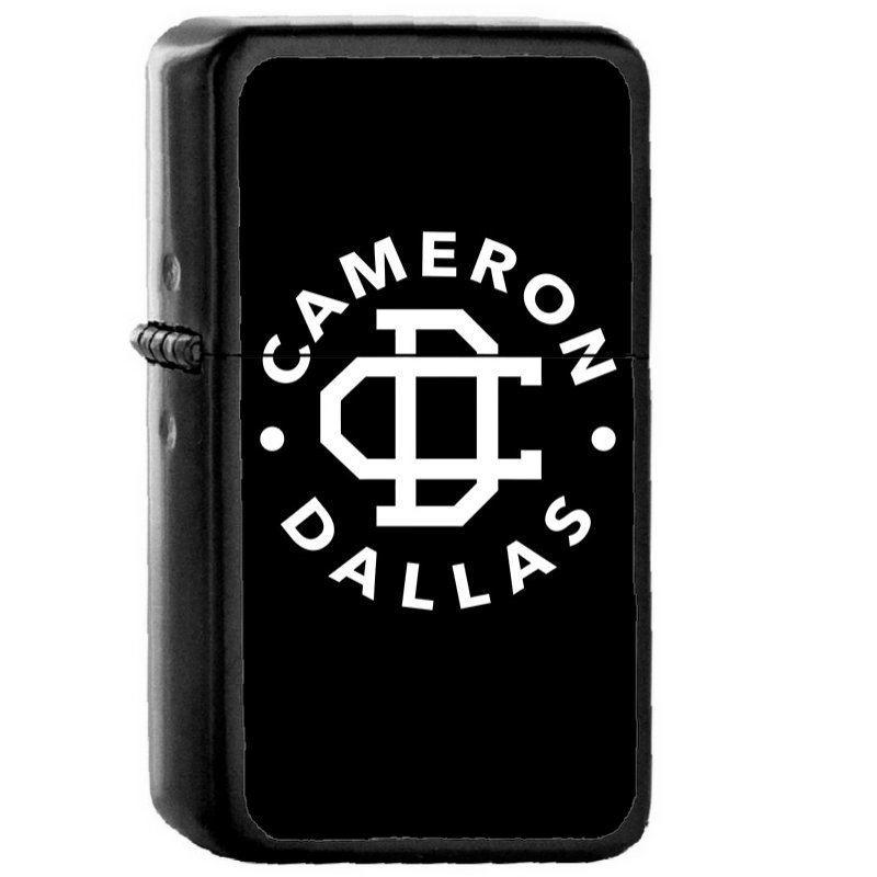 Cameron Dallas - Oil Windproof Flip Top Black Lighters Briquet Encendedor E2