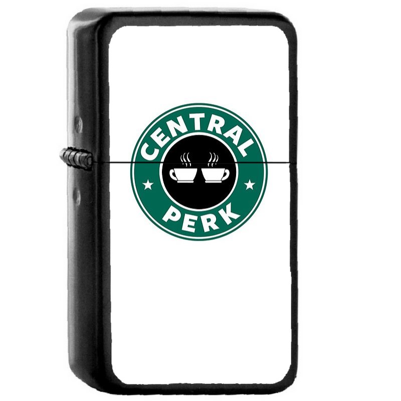 Central Perk - Oil Windproof Flip Top Black Lighters Briquet Encendedor E