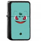 Bulbasaur Face Pokemon - Oil Windproof Flip Top Black Lighters Briquet Encendedor EE