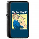 Buffy The Riveter - Oil Windproof Flip Top Black Lighters Briquet Encendedor EE