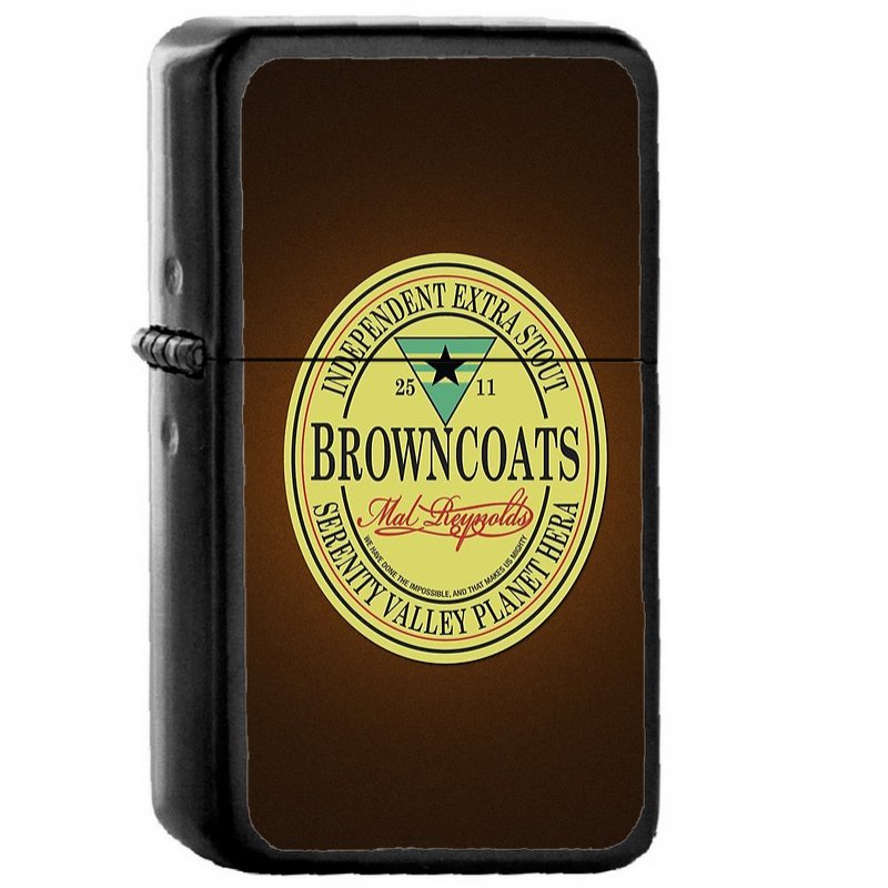 Browncoats Independent Extra Stout - Oil Windproof Flip Top Black Lighters Briquet Encendedor EE