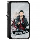 Captain Hook - Oil Windproof Flip Top Black Lighters Briquet Encendedor EE