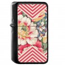 Candy Floral Chevron - Oil Windproof Flip Top Black Lighters Briquet Encendedor EE