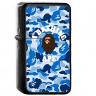 Bluebape Bape - Oil Windproof Flip Top Black Lighters Briquet Encendedor EE