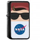 Calum 1 NASA - Oil Windproof Flip Top Black Lighters Briquet Encendedor EE