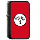 Dr Seuss Thing 1  - Oil Windproof Flip Top Black Lighters Briquet Encendedor EE