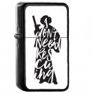 Dont Rescue Me Star Wars Princess Leia - Oil Windproof Flip Top Black Lighters Briquet Encendedor EE