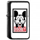 Disobey Mickey Mouse - Oil Windproof Flip Top Black Lighters Briquet Encendedor EE