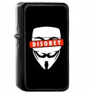 Disobey Censorship V for Vendetta - Oil Windproof Flip Top Black Lighters Briquet Encendedor EE