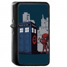 Defacing The Phonebox Doctor Who Oil Windproof Flip Top Black Lighters Briquet Encendedor EE