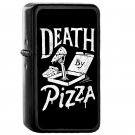 Death By Pizza - Oil Windproof Flip Top Black Lighters Briquet Encendedor EE