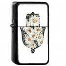 Daisy Hamsa - Oil Windproof Flip Top Black Lighters Briquet Encendedor EE