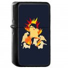 Cyndaquil Quilava Typhlosion Pokemon - Oil Windproof Flip Top Black Lighters Briquet Encendedor EE