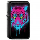 Cmyk Tiger - Oil Windproof Flip Top Black Lighters Briquet Encendedor EE