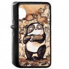 Coffee Panda - Oil Windproof Flip Top Black Lighters Briquet Encendedor EE
