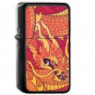 Coiled Dragon - Oil Windproof Flip Top Black Lighters Briquet Encendedor EE