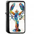 Colorful Lobster - Oil Windproof Flip Top Black Lighters Briquet Encendedor EE