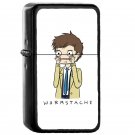 Castiel Wormstache  Supernatural - Oil Windproof Flip Top Black Lighters Briquet Encendedor EE