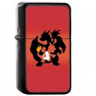 Charmander Charmeleon Charizard Pokemon Oil Windproof Flip Top Black Lighters Briquet Encendedor