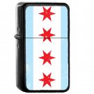 Chicago Flag - Oil Windproof Flip Top Black Lighters Briquet Encendedor EE