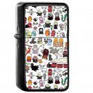 Chibi Harry Potter Doodle - Oil Windproof Flip Top Black Lighters Briquet Encendedor EE