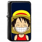 Cheeky Pirate One Piece Luffy - Oil Windproof Flip Top Black Lighters Briquet Encendedor EE