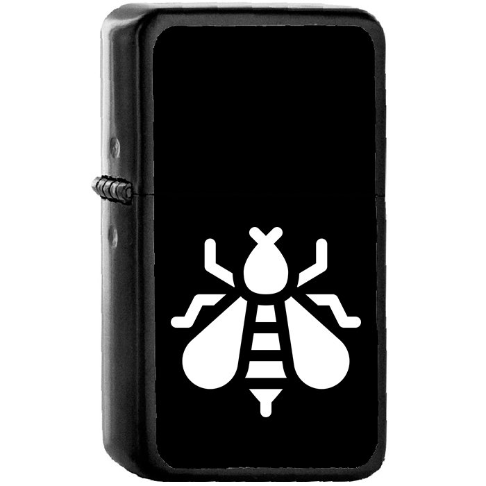 Bee - Oil Windproof Black Lighters Briquet Encendedor