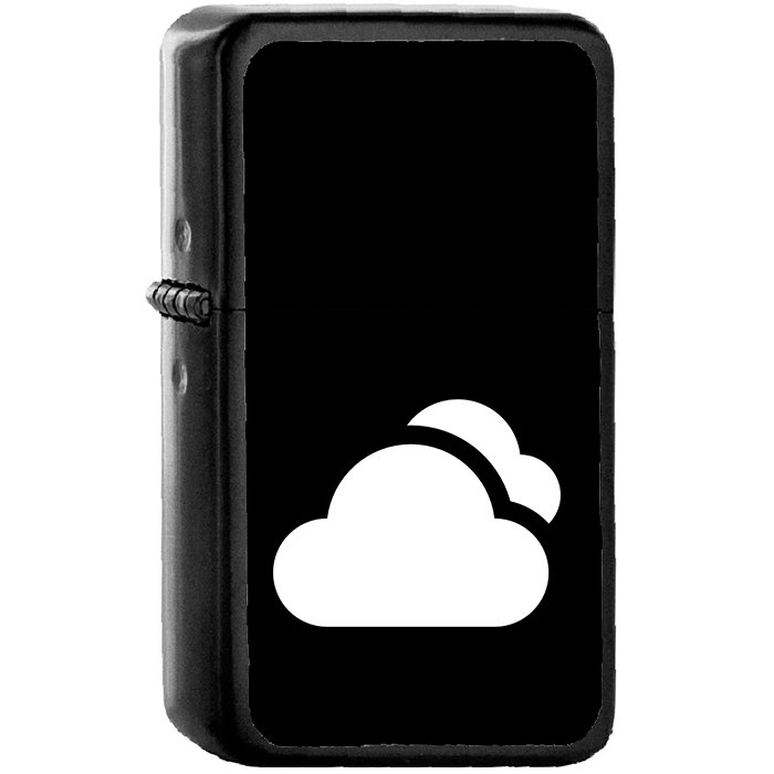 Clouds - Oil Windproof Black Lighters Briquet Encendedor