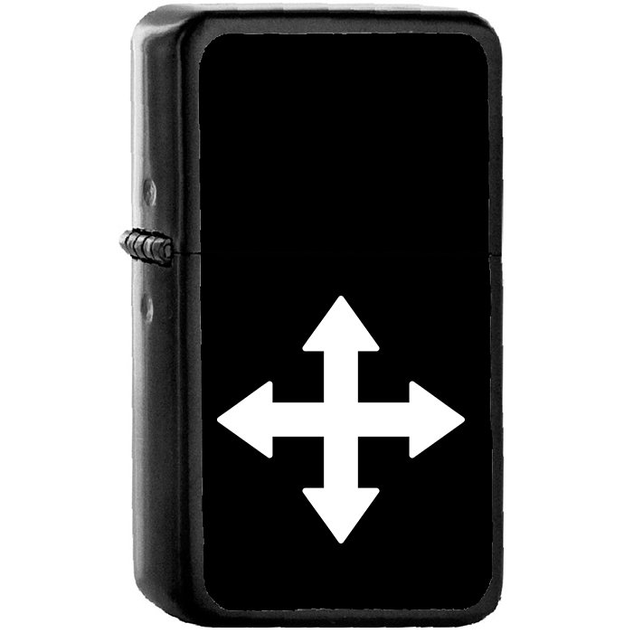 Crossroad - Oil Windproof Black Lighters Briquet Encendedor