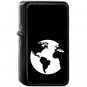 Earth Globe With Continents Maps - Oil Windproof Black Lighters Briquet Encendedor