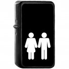 Female And Male Shapes Silhouettes - Oil Windproof Black Lighters Briquet Encendedor