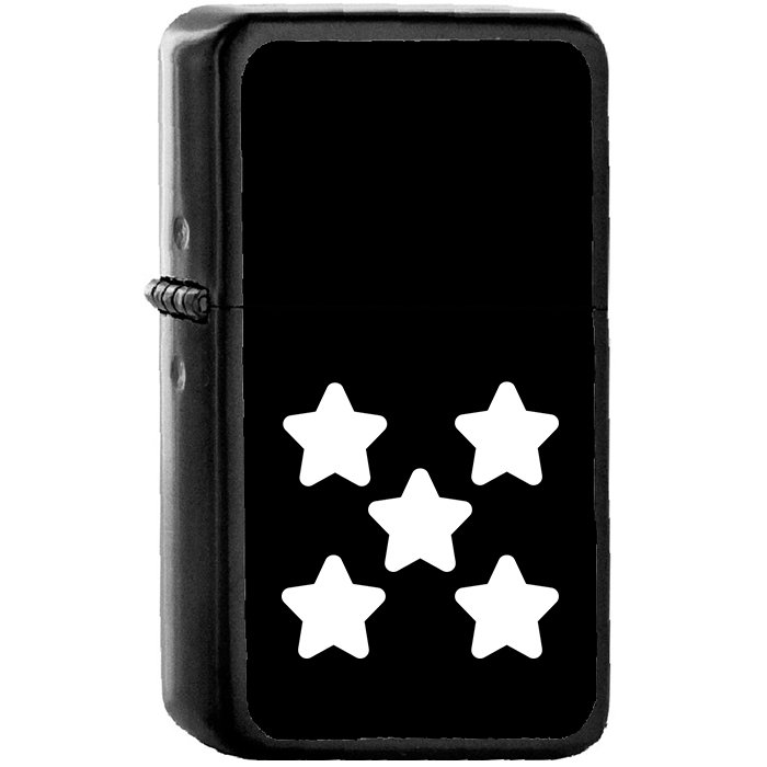 Five Stars - Oil Windproof Black Lighters Briquet Encendedor