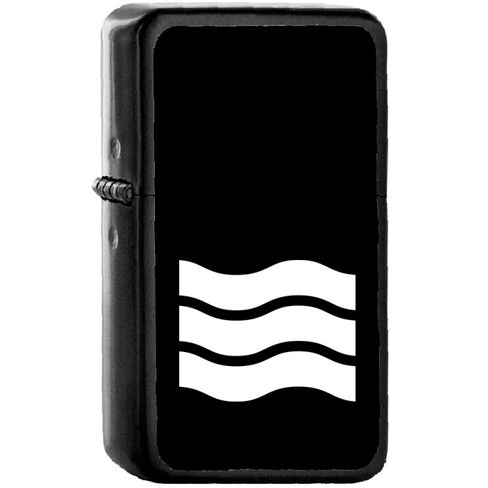 Flag - Oil Windproof Black Lighters Briquet Encendedor