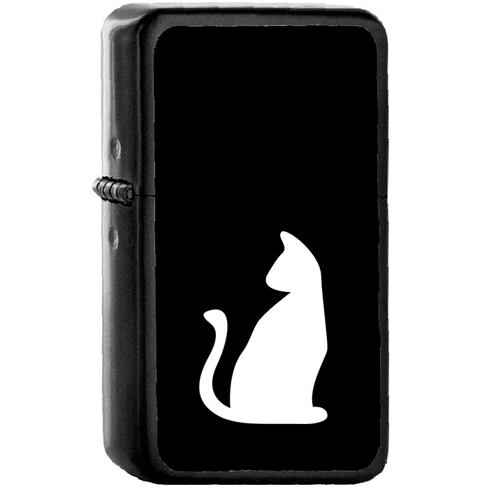 Halloween Black Cat - Oil Windproof Black Lighters Briquet Encendedor