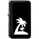 Island With Palm Trees - Oil Windproof Black Lighters Briquet Encendedor