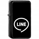 Line Logo - Oil Windproof Black Lighters Briquet Encendedor