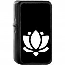Lotus Flower - Oil Windproof Black Lighters Briquet Encendedor