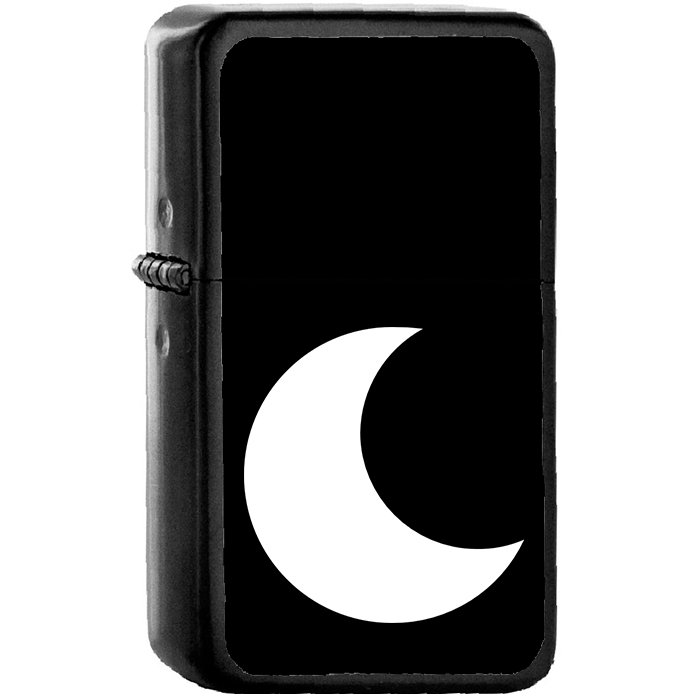 Moon - Oil Windproof Black Lighters Briquet Encendedor
