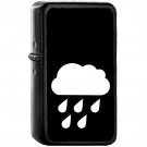 Raindrops Falling Of A Black Cloud - Oil Windproof Black Lighters Briquet Encendedor
