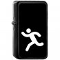 Running Person - Oil Windproof Black Lighters Briquet Encendedor