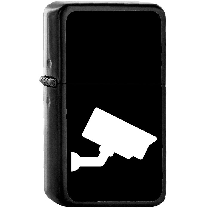 Security Camera - Oil Windproof Black Lighters Briquet Encendedor