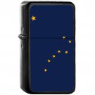 Flag of Alaska State / United States - Oil Windproof Black Lighters Briquet Encendedor