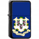 Flag of Connecticut State / United States - Oil Windproof Black Lighters Briquet Encendedor