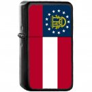 Flag of Georgia (U.S State) - Oil Windproof Black Lighters Briquet Encendedor