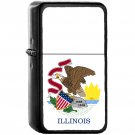 Flag of Illinois State / United States - Oil Windproof Black Lighters Briquet Encendedor